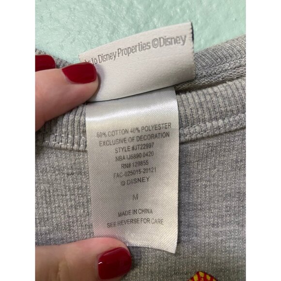 Disney Parks Disneyland Women's Grey Long Sleeve Mickey Mouse Pullover Sweater M - Picture 7 of 8